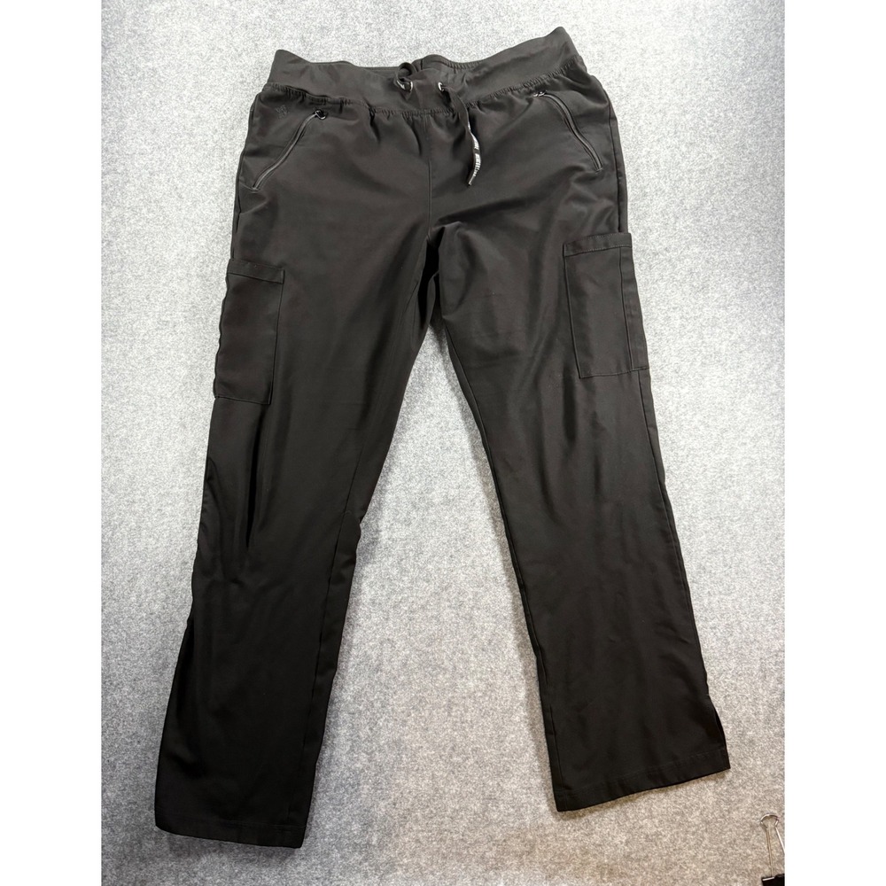Med Couture Insight Black Cargo Scrub Pants Womens Large MC2762 Professional